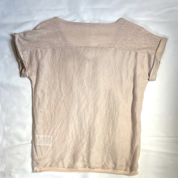 YAYA Women 100% Linen Short Sleeve Top - Picture 2 of 3